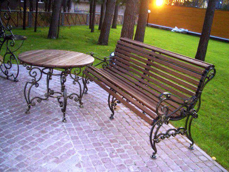 Кованые столы и стулья Фото 065