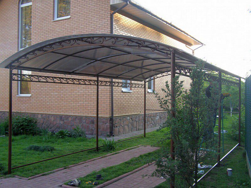 Кованый навес для авто Фото 004