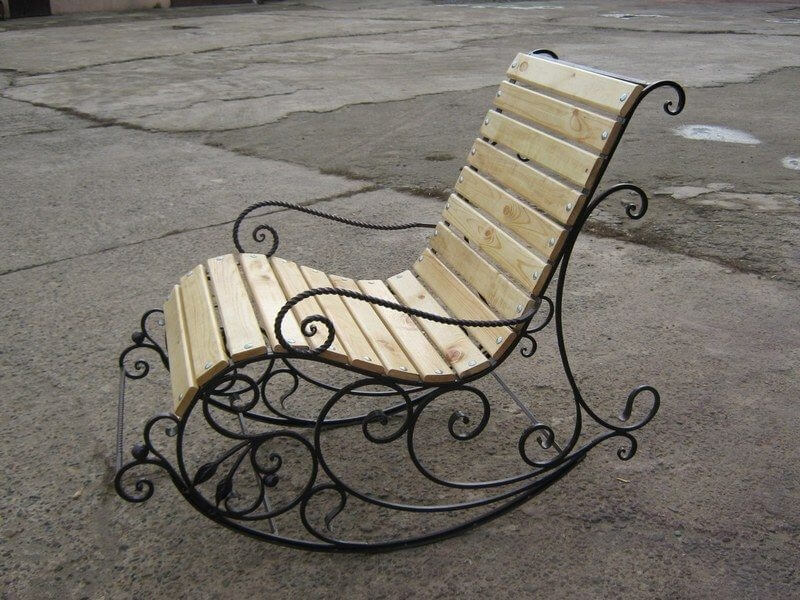 Кованые кресла качалки Фото 009