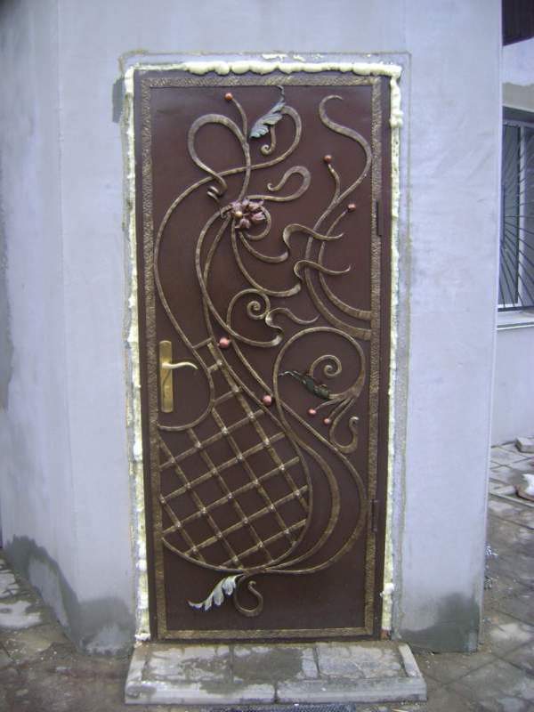 Кованые решетки на двери Фото 006