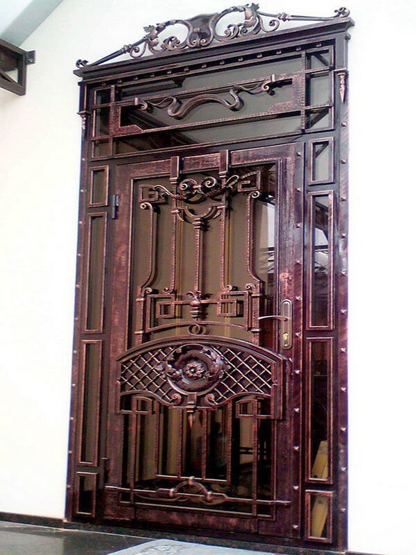 Кованые решетки на двери Фото 036
