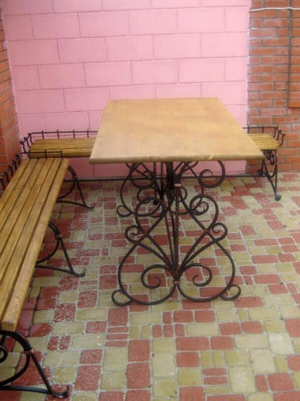 Кованые столы и стулья Фото 029