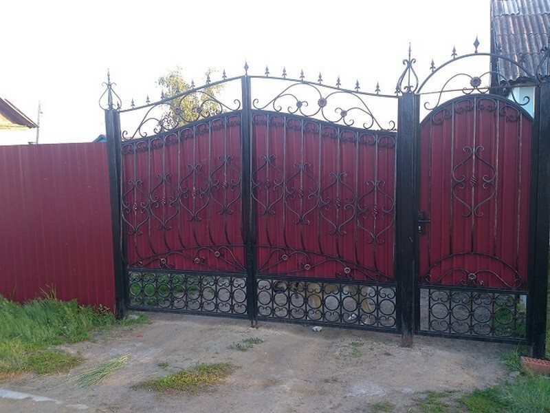 Кованые ворота Фото 094